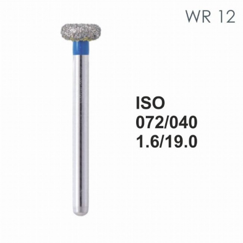 Бор алмазный MANI WR-12 по ISO 072, колесо ,040 х 1.6 х 19.0 мм, зернистость S, 5 штук от магазина Stom-Prof