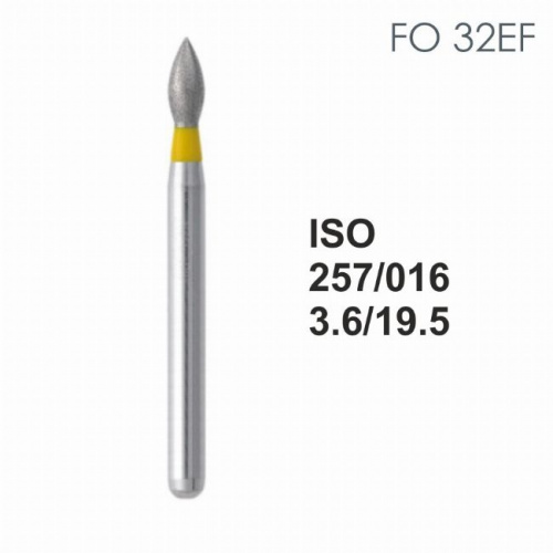 Бор алмазный MANI FO-32EF по ISO 257, почка ,016 х 3.6 х 19.5 мм, зернистость EF, 5 штук от магазина Stom-Prof