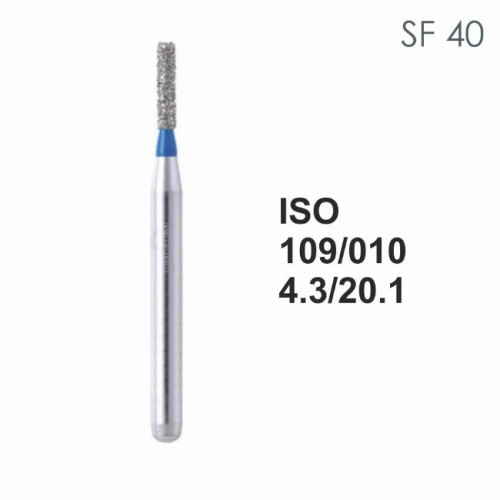Бор алмазный MANI SF-40 по ISO 109, цилиндр ,010 х 4.3 х 20.1 мм, зернистость S, 5 штук от магазина Stom-Prof