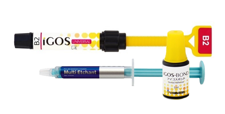 Композит пломб. iGOS Universal,4г(2мл),от.:B2-1шт./уп.,iGOS-Bond-1шт./уп.,Multi Etchant-1 шт./уп. от магазина Stom-Prof