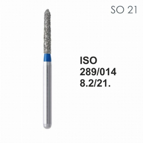 Бор алмазный MANI SO-21 по ISO 289, пламя ,014 х 8.2 х 21.8 мм, зернистость S, 5 штук от магазина Stom-Prof