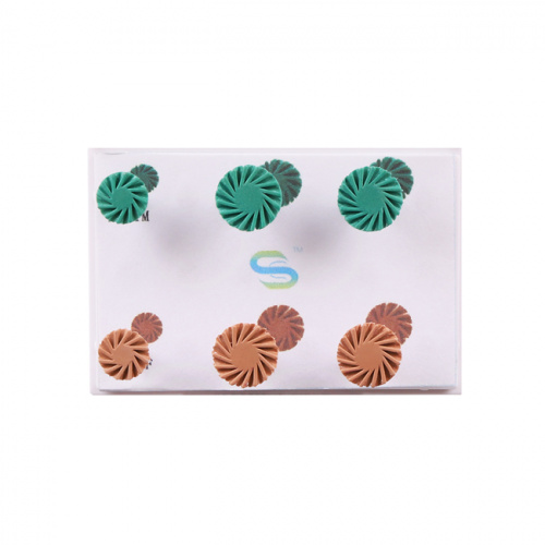 Набор из шести полиров силиконовых с добавлением алмазной крошки для обработки диоксида циркония. от магазина Stom-Prof