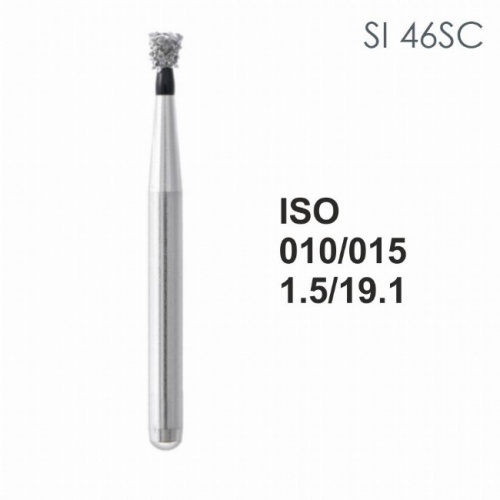 Бор алмазный MANI SI-46SC по ISO 010, об.конус ,015 х 1.6 х 19.1 мм, зернистость SC, 5 штук от магазина Stom-Prof