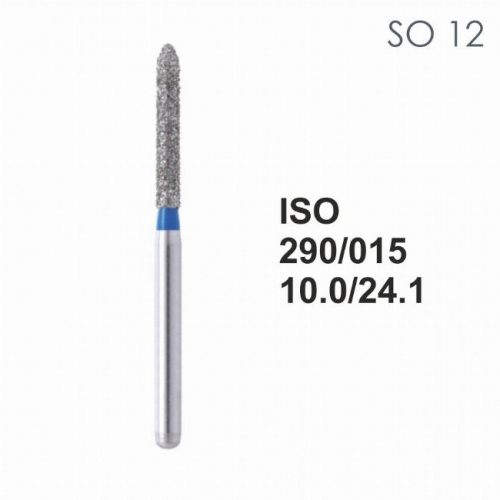 Бор алмазный MANI SO-12 по ISO 290, торпеда ,015 х 10 х 24.1 мм, зернистость S, 5 штук от магазина Stom-Prof