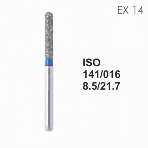 Бор алмазный MANI EX-14 по ISO 141, цилиндр ,016 х 8.5 х 21.7 мм, зернистость S, 5 штук от магазина Stom-Prof