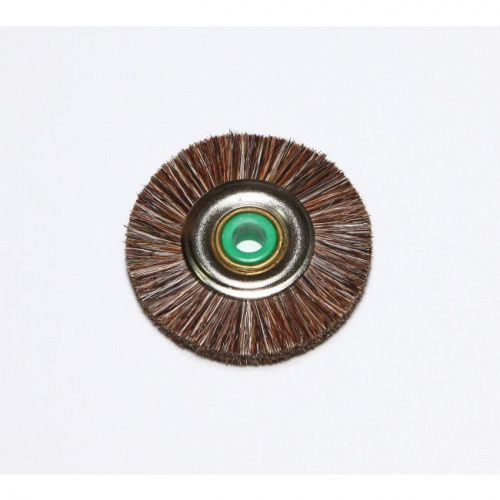 Щётка для шлифмотора натуральная щетина, коричневая средняя, диаметр 4.2 см, 1шт. от магазина Stom-Prof