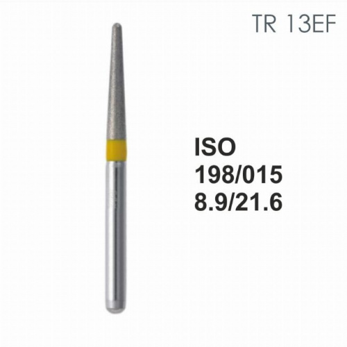Бор алмазный MANI TR-13EF по ISO 198, конус ,015 х 8.9 х 21.6 мм, зернистость EF, 5 штук от магазина Stom-Prof