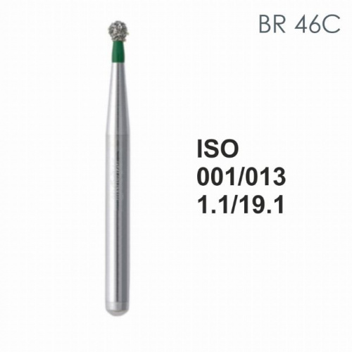 Бор алмазный MANI BR-46C по ISO 001, шар, 013 х 1.1 х 19.1 мм, зернистость C, 5 штук от магазина Stom-Prof