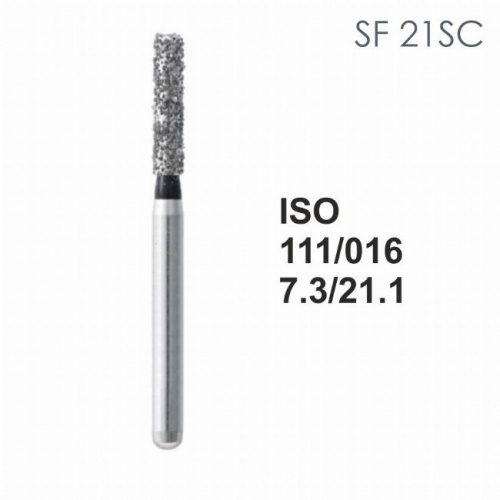 Бор алмазный MANI SF-21SC по ISO 111, цилиндр ,016 х 7.3 х 21.1 мм, зернистость SC, 5 штук от магазина Stom-Prof
