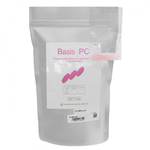 картинка Пластмасса базисная Basis PC поликарбонатная, для термо-пресса, цвет Clear Pink, 1 кг. от магазина Stom-Prof