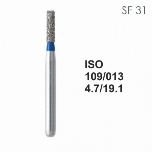 Бор алмазный MANI SF-31 по ISO 109, цилиндр ,013 х 4.7 х 19.1 мм, зернистость S, 5 штук от магазина Stom-Prof