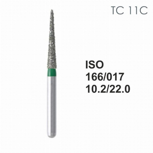 Бор алмазный MANI TC-11C по ISO 166, конус ,017 х 10.2 х 22.0 мм, зернистость C, 5 штук от магазина Stom-Prof