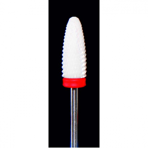 Фреза ATRI керамическая F060DM CE, конус закругленный, 6мм, двойная насечка, мелкая абразивность, 1 шт от магазина Stom-Prof