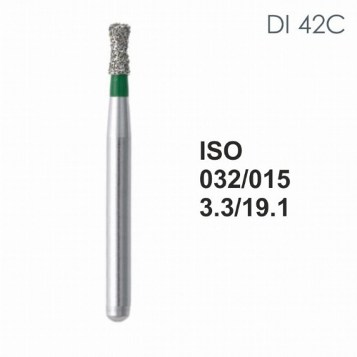 Бор алмазный MANI DI-42C по ISO 032, обр.конус ,015х 3.3 х 19.1 мм, зернистость C, 5 штук от магазина Stom-Prof