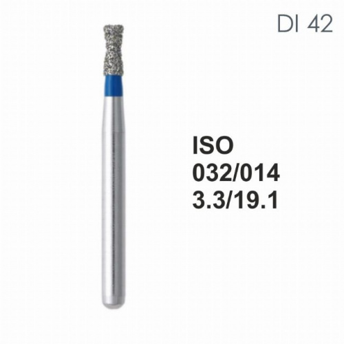 Бор алмазный MANI DI-42 по ISO 032, обр.конус ,014х 3.3 х 19.1 мм, зернистость S, 5 штук от магазина Stom-Prof