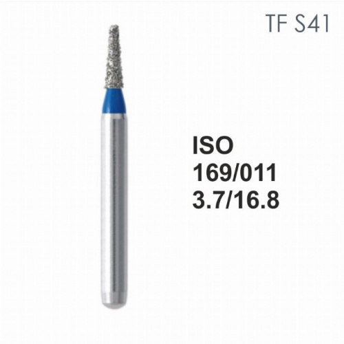 Бор алмазный MANI TF-S41 по ISO 169, конус ,011 х 3.7 х 16.8 мм, зернистость S, 5 штук от магазина Stom-Prof