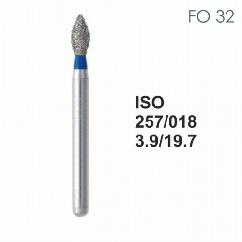 Бор алмазный MANI FO-32 по ISO 257, почка ,018 х 3.9 х 19.7 мм, зернистость S, 5 штук от магазина Stom-Prof