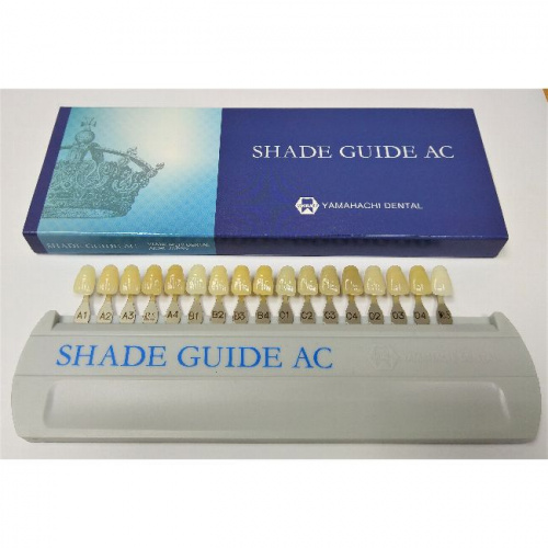 Расцветка Shade Guide AC д/двух и односл зубов:Anterior NEW ACE, FX; Posterior NAPERCE, MILLION, EFU от магазина Stom-Prof