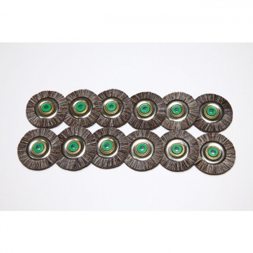 Щётка для шлифмотора натуральная щетина, серая мягкая, диаметр 4.2 см, 12шт. от магазина Stom-Prof