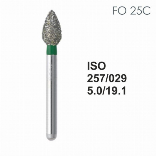 Бор алмазный MANI FO-25C по ISO 257, почка ,029 х 5.0 х 19.1 мм, зернистость C, 5 штук от магазина Stom-Prof