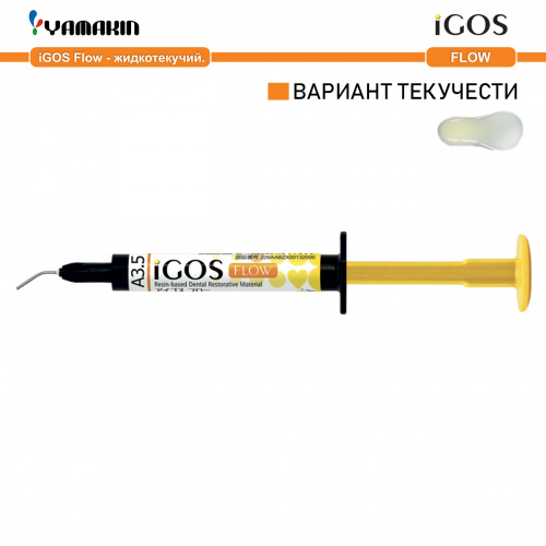 Композит пломбировочный iGOS Flow, оттенок: A3.5, масса 4г (2мл) от магазина Stom-Prof