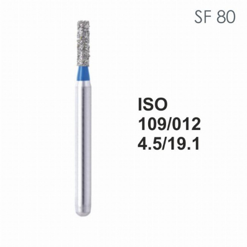 Бор алмазный MANI SF-80 по ISO 109, цилиндр ,012 х 4.5 х 19.1 мм, зернистость S, 5 штук от магазина Stom-Prof