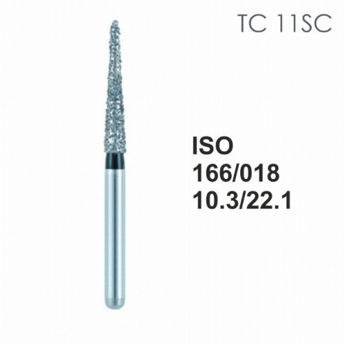 Бор алмазный MANI TC-11SC по ISO 166, конус ,018 х 10.3 х 22.1 мм, зернистость SC, 5 штук от магазина Stom-Prof