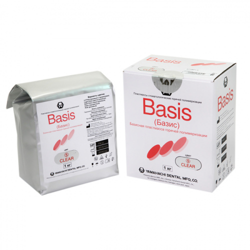Пластмасса базисная Basis горячей полимеризации, цвет Clear, порошок 1 кг. от магазина Stom-Prof