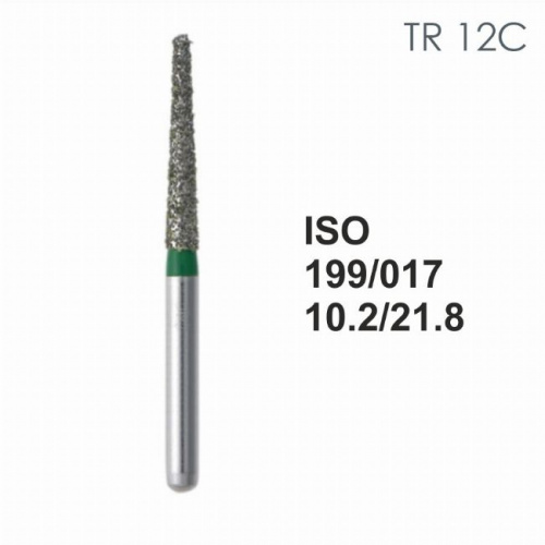 Бор алмазный MANI TR-12C по ISO 199, конус ,017 х 10.2 х 21.8 мм, зернистость C, 5 штук от магазина Stom-Prof