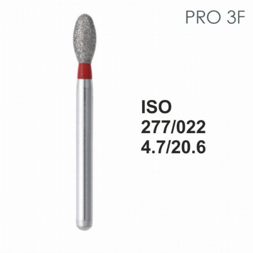 Бор алмазный MANI PRO-3F по ISO 277, яйцо ,022 х 4.7 х 20.6 мм, зернистость F, 5 штук от магазина Stom-Prof