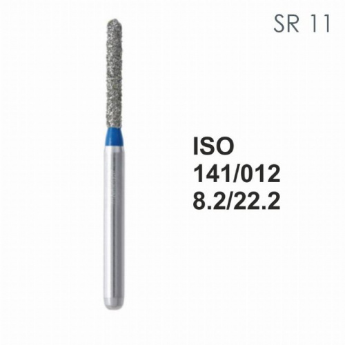 Бор алмазный MANI SR-11 по ISO 141, цилиндр ,012 х 8,2 х 22.2 мм, зернистость S, 5 штук от магазина Stom-Prof