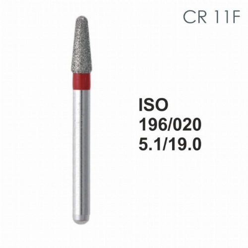 Бор алмазный MANI CR-11F по ISO 196, конус ,020 х 5.1 х 19.0 мм, зернистость F, 5 штук от магазина Stom-Prof