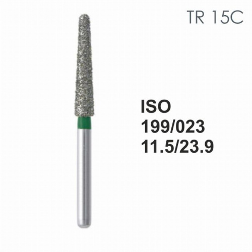 Бор алмазный MANI TR-15C по ISO 199, конус ,023 х 11.5 х 23.9 мм, зернистость C, 5 штук от магазина Stom-Prof