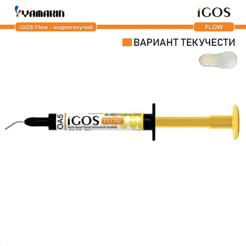 Композит пломбировочный iGOS Flow, оттенок: OA5, масса 4г (2мл) от магазина Stom-Prof