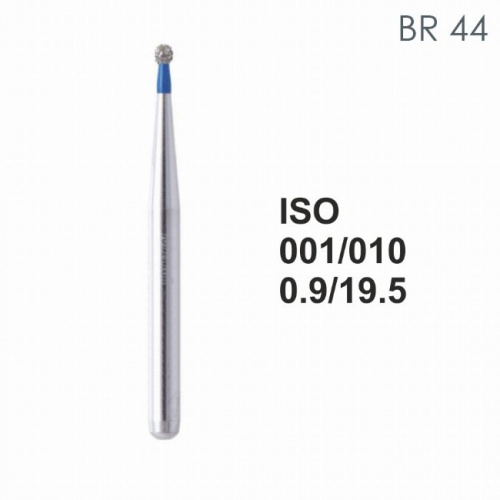 Бор алмазный MANI BR-44 по ISO 001, шар, 010 х 0.9 х 19.5 мм, зернистость S, 5 штук от магазина Stom-Prof