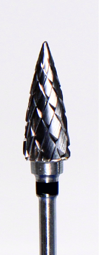 Фреза ATRI ТВС G060DSC, пуля заостренная, 6мм, двойная насечка, суперкрупная абразивн. от магазина Stom-Prof