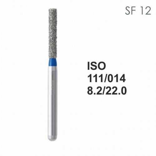Бор алмазный MANI SF-12 по ISO 111, цилиндр ,014 х 8.2 х 22.0 мм, зернистость S, 5 штук от магазина Stom-Prof