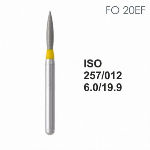 Бор алмазный MANI FO-20EF по ISO 257, почка ,012 х 6.0 х 19.9 мм, зернистость EF, 5 штук от магазина Stom-Prof