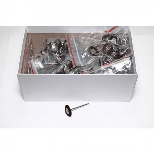 Щёточка Songjiang Sheshan натуральная щетина, чёрная, средней жесткости, диаметр 18мм, 144шт. от магазина Stom-Prof