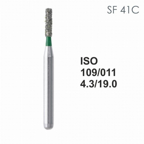 Бор алмазный MANI SF-41C по ISO 109, цилиндр ,011 х 4.3 х 19.0 мм, зернистость C, 5 штук от магазина Stom-Prof