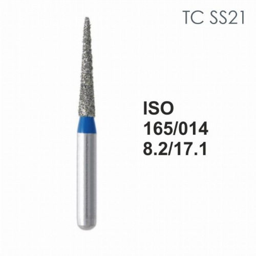 Бор алмазный MANI TC-SS21 по ISO 165, конус ,014 х 8.2 х 17.1 мм, зернистость S, 5 штук от магазина Stom-Prof