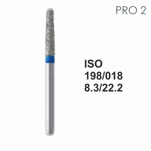 Бор алмазный MANI PRO-2 по ISO 198, конус ,018 х 8.3 х 22.2 мм, зернистость S, 5 штук от магазина Stom-Prof