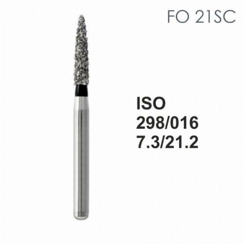 Бор алмазный MANI FO-21SC по ISO 298, торпеда ,016 х 7.3 х 21.2 мм, зернистость SC, 5 штук от магазина Stom-Prof