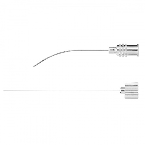 Канюля 13617 изогнутая, соединение диаметром 10 мм и коническое диаметром 11 мм, в комплекте с 5 сменными насадками и проволокой для прочистки от магазина Stom-Prof