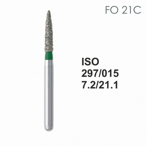 Бор алмазный MANI FO-21C по ISO 297, торпеда ,015 х 7.2 х 21.1 мм, зернистость C, 5 штук от магазина Stom-Prof