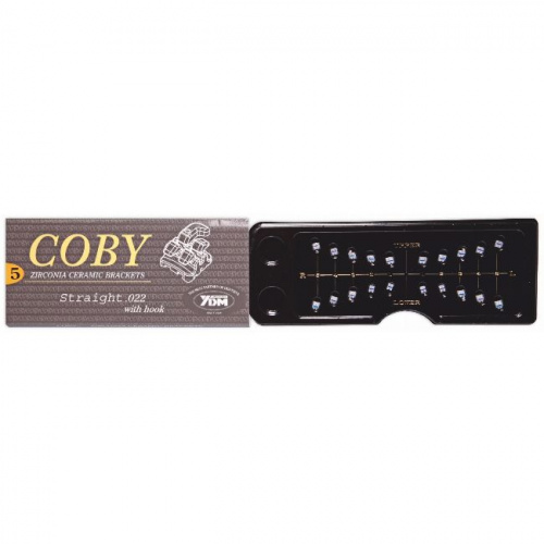 Брекеты COBY STR-022-5-5H из диоксида циркония,верхние,нижние,правые,левые на 1-5 зубы,.022" с крючком,ROTH от магазина Stom-Prof