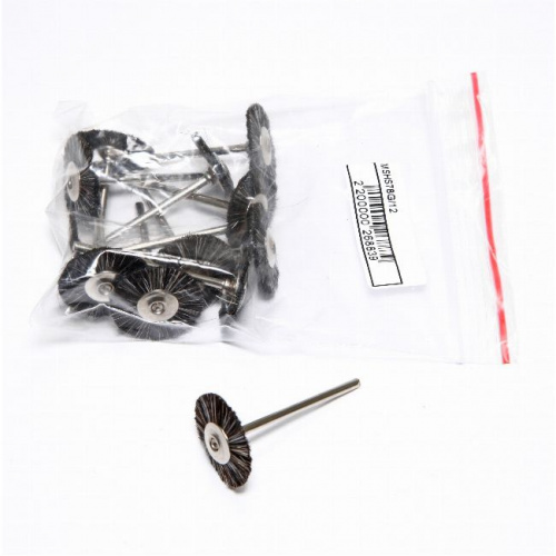 Щёточка Songjiang Sheshan натуральная щетина, серая, мягкая, диаметр 22 мм, 12шт. от магазина Stom-Prof