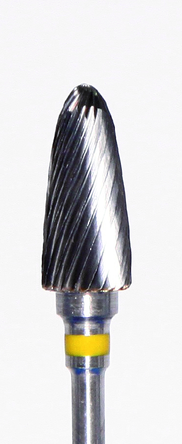 Фреза ATRI ТВС F060SF, конус закругленный, 6мм, одинарная насечка, экстрамелкая абразивн. от магазина Stom-Prof